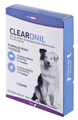 Изображение FRANCODEX Clearonil Medium breed - anti-parasite drops for dogs - 3 x 134 mg