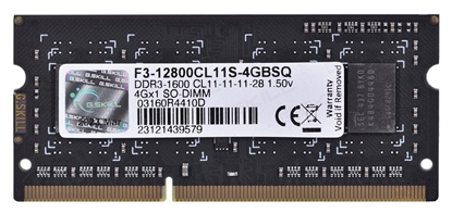Attēls no G.Skill 4GB DDR3-1600 SQ memory module 1 x 4 GB 1066 MHz