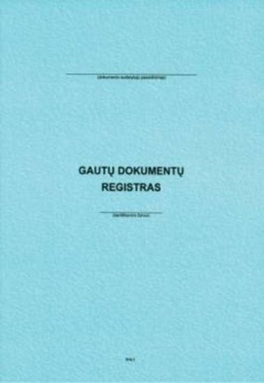 Picture of Gautų dokumentų registracijos žurnalas, A4 (48) 0720-006