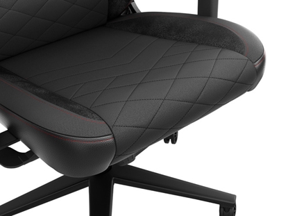 Attēls no Genesis Backrest upholstery material: Eco leather, Seat upholstery material: Eco leather, Base material: Metal, Castors material: Nylon with CareGlide coating | Gaming Chair Nitro 890 G2 Black/Red