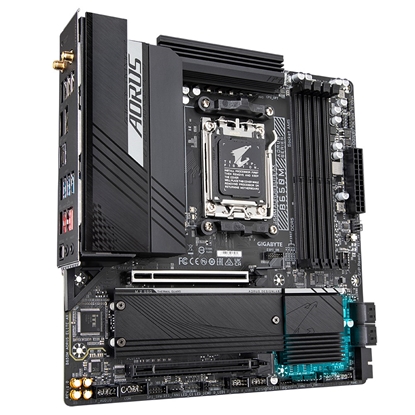 Picture of Gigabyte B650M AORUS ELITE AX Motherboard - Supports AMD AM5 CPUs, 12+2+1 Digital VRM, up to 8000MHz DDR5 (OC), 1xPCIe 5.0 + 1xPCIe 4.0 M.2, Wi-Fi 6E, 2.5GbE LAN, USB 3.2 Gen 2