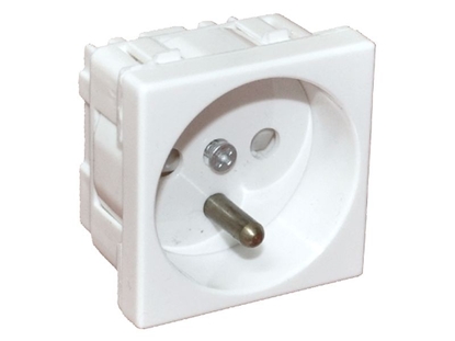 Attēls no Alantec Gniazdo elektryczne 45x45, biae - 2P+Z (PZ01B)