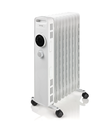 Изображение Gorenje | Heater | OR2000M | Oil Filled Radiator | 2000 W | Number of power levels | Suitable for rooms up to 15 m² | White | N/A