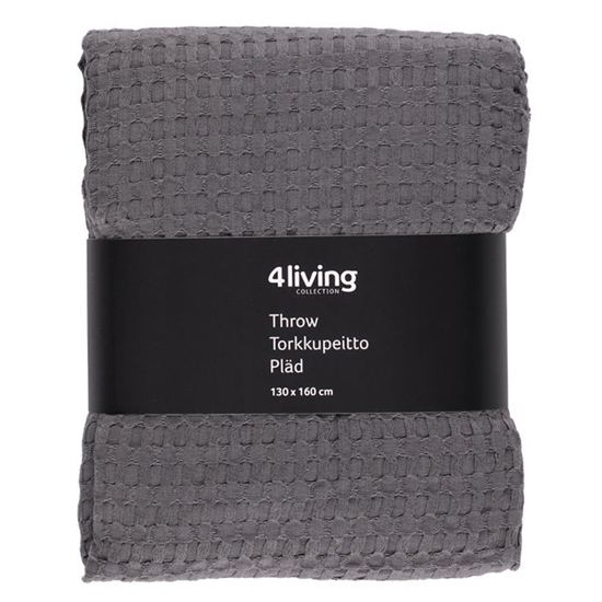Picture of Gultas pārklājs 4Living Waffle 130x160cm pelēks