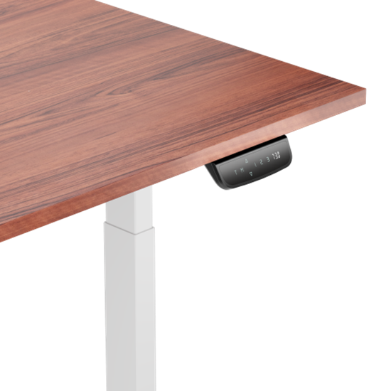 Изображение Adjustable Height Table Up Up Bjorn White, Table top L Dark Walnut