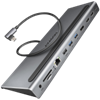 Picture of HMC-4KX3 Wieloportowy hub USB 5Gbps, 3x USB-A, 2x HDMI + DP + GLAN +  SD/microSD + audio, PD 100W