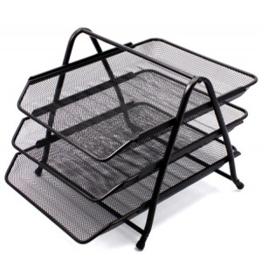 Picture of Horizontal tray Forpus, 3, black, perforated metal 1002-020