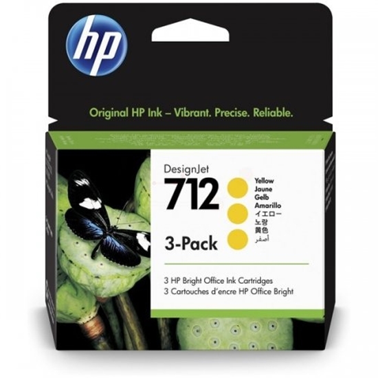Изображение HP 712 3-pack 29-ml Yellow DesignJet Ink Cartridge