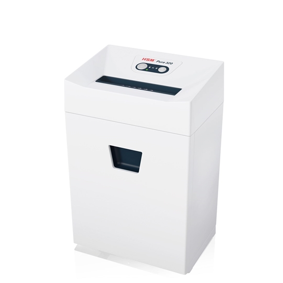 Picture of HSM Pure 320 paper shredder Particle-cut shredding 55 dB 3 cm White