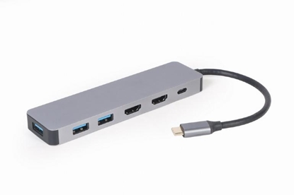 Изображение Dokastacija Gembird USB Type-C 3-in-1 multi-port (Hub + HDMI + PD)