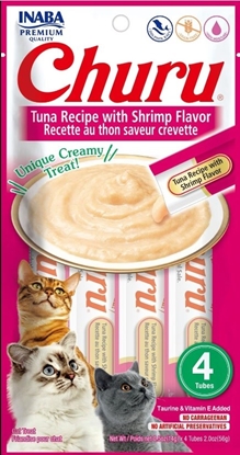 Picture of INABA Churu Tuna with shrimp flavour - cat treats - 4x14 g
