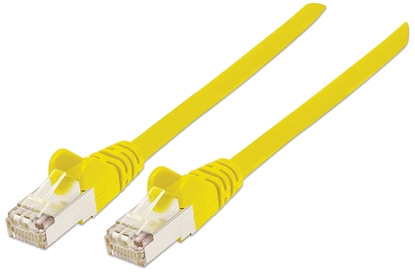 Изображение Intellinet Network Patch Cable, Cat6, 10m, Yellow, Copper, S/FTP, LSOH / LSZH, PVC, RJ45, Gold Plated Contacts, Snagless, Booted, Lifetime Warranty, Polybag