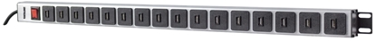 Изображение Intellinet Vertical Rackmount 16-Port USB-A Power Distribution Unit (CEE 7/7), With overload protection switch, 2.1 A Max. per Port, 2m Power Cord (Euro 2-pin plug)
