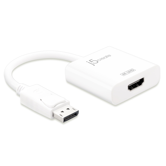 Picture of j5create JDA158 DisplayPort™ to 4K HDMI™ Active Adapter, White