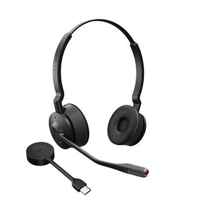 Attēls no Jabra Engage 55 Headset Wireless Ear-hook Office/Call center Black, Titanium