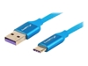 Изображение Kabel Premium USB CM - AM 2.0 0.5m niebieski 5A 