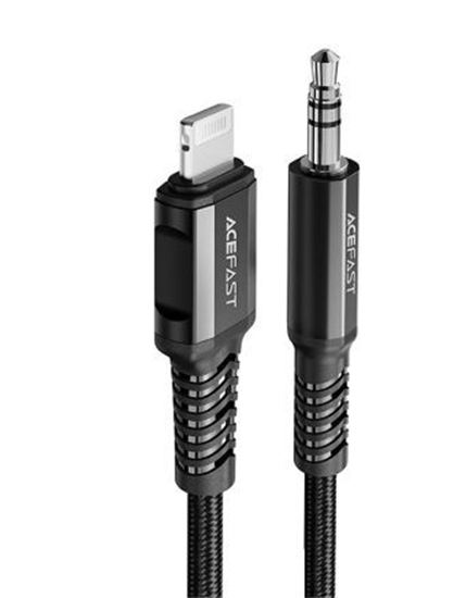 Picture of Kabel USB Acefast Lightning - mini Jack 3.5 mm 1.2 m Czarny (6974316280583)
