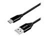 Изображение Kabel USB LogiLink USB-A - USB-C 1 m Czarny (CU0140)