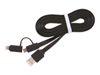 Picture of Kabelis Gembird USB Male - MicroUSB Male + Apple Lightning Male 1m Black