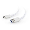 Изображение Kabelis Gembird USB-A Male - USB Type-C Male 1m White