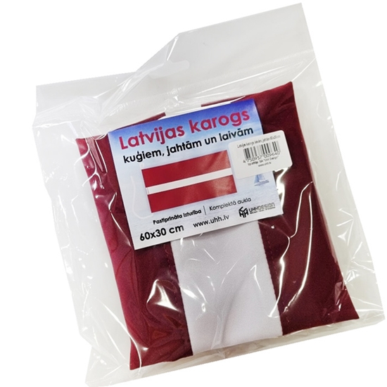 Picture of Karogs Latvijas, laivām, jahtām 60x30cm