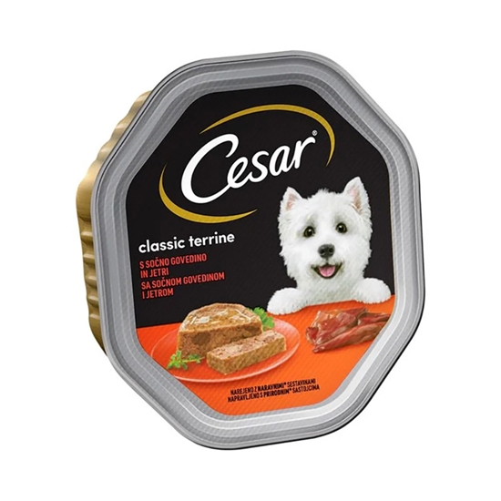 Изображение Konservi suņiem Cesar tray liellopu, aknām 150g