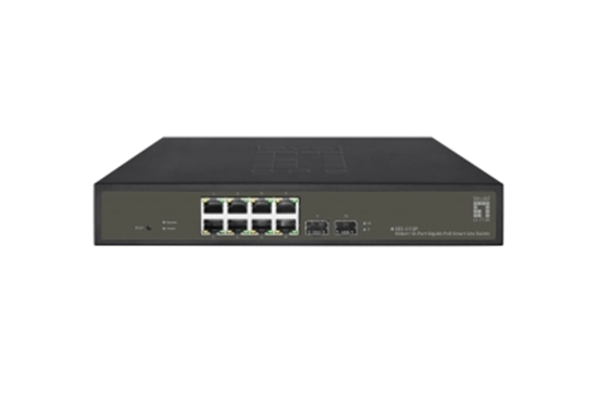 Picture of Level One LevelOne Switch  8x GE GES-2110P     2xGSFP 19" 130W  8xPoE+