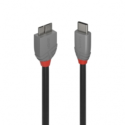 Picture of Lindy 3m USB 3.2 Type C to Micro-B Cable, 5Gbps, Anthra Line