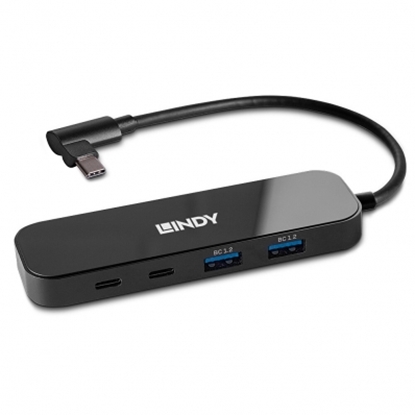 Picture of Lindy 4 Port USB 3.2 Gen 2 Type C Hub with Power Delivery
