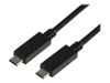 Изображение Kabel USB LogiLink USB-C - USB-C 1 m Czarny (CU0129)