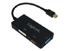 Изображение Adapter AV LogiLink DisplayPort Mini - HDMI - D-Sub (VGA) - DVI-I czarny (CV0110)
