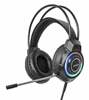 Изображение Manhattan RGB LED Over-Ear USB Gaming Headset, Wired, USB-A Plug, Stereo Sound, Adjustable Microphone, Integrated Volume Control, Color-LED Lighting, 2m Cable, Black