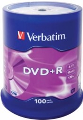 Изображение Verbatim Black DVD+R AZO 4.7GB 16x 100 Pack, Spindle