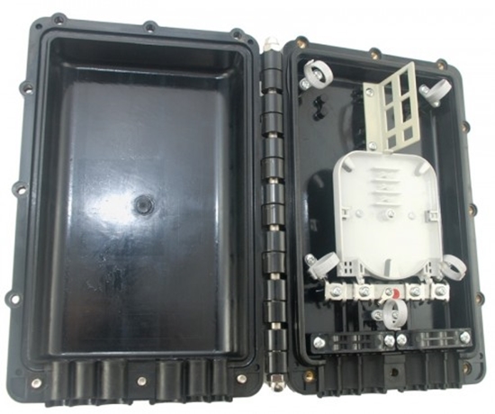 Изображение Maza izmēra Optisko kabeļu uzmava (mufta) 24 optiskajām šķiedrām un SC/LC adapteriem / IP67