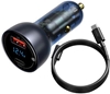 Picture of Baseus Particular Digital Car Charger + USB-C Cable / QC+PPS / 65W / 1m / 100W