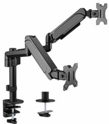 Изображение Monitora stiprinājums Gembird Adjustable Desk 2-display Mounting Arm 17”-32”