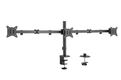 Attēls no Monitora stiprinājums Gembird Adjustable Desk 3-display Mounting Arm 17”-27”