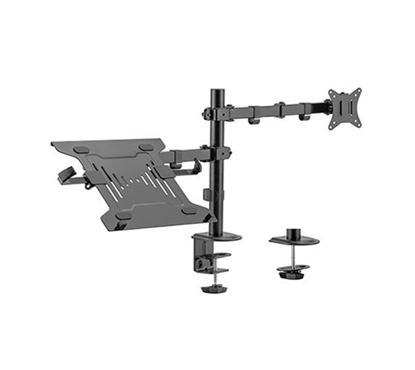 Picture of Monitora stiprinājums Gembird Adjustable Desk Mount with Monitor Arm and Notebook Tray 