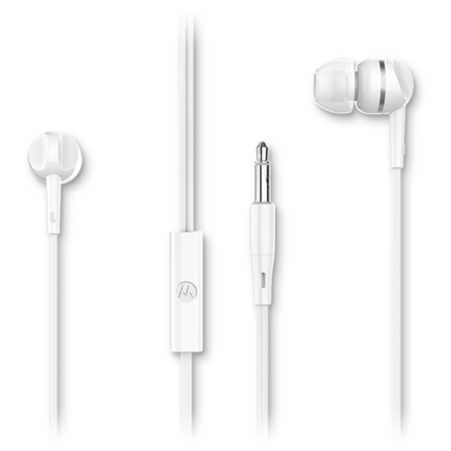 Изображение Motorola | Headphones | Earbuds 105 | In-ear Built-in microphone | In-ear | 3.5 mm plug | White