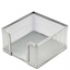 Picture of Note paper box Forpus, 9.5x9.5cm, silver, perforated metal 1005-007