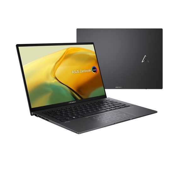 Picture of Laptop Asus Asus Zenbook 14 UM3402YA-KP373W Jade Black, 14", IPS, WQXGA, 2880 x 1800, Anti-glare, AMD Ryzen 5, 7530U, 16 GB, LPDDR4 na płyci