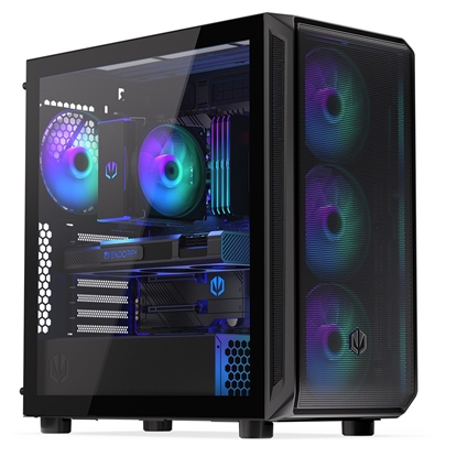 Attēls no Case|ENDORFY|Arx 700 ARGB|MidiTower|Case product features Transparent panel|Not included|ATX|MicroATX|MiniITX|Colour Black|EY2A013