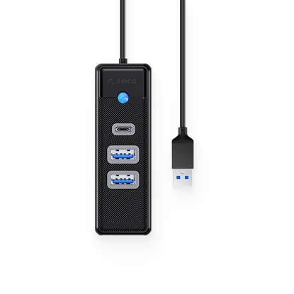 Attēls no ORICO HUB USB-A, 2x USB-A (2x3.1), USB-C, 5 GBPS, PWC2U-U3-015-BK-EP