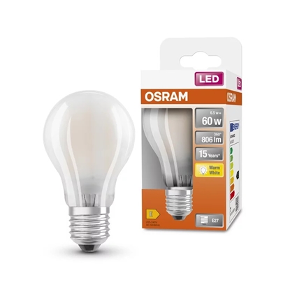Attēls no Osram Parathom Classic Filament 60 non-dim 6,5W/827 E27 bulb | Osram | Parathom Classic Filament | E27 | 6.5 W | Warm White