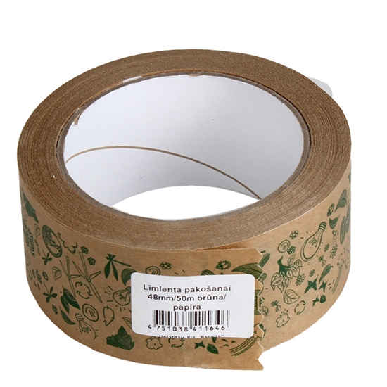 Изображение Pakošanas papīra līmlente 48mm*50m, brūna ECO