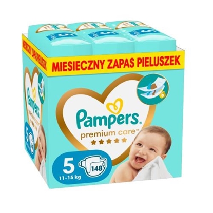 Picture of Pampers Premium Protection Size 5, Nappy x148, 11kg-16kg