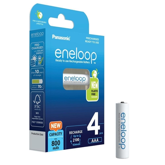 Изображение Panasonic Eneloop Batteries AAA 800mAh rechargeable 4pcs.