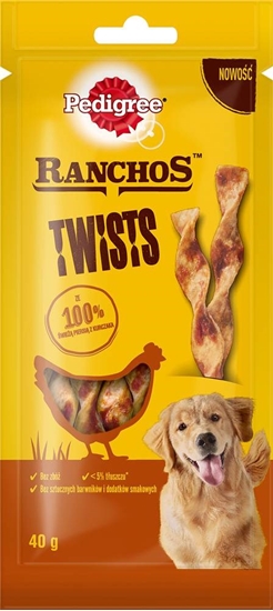 Изображение PEDIGREE Ranchos Twists - Dog treat - 40g