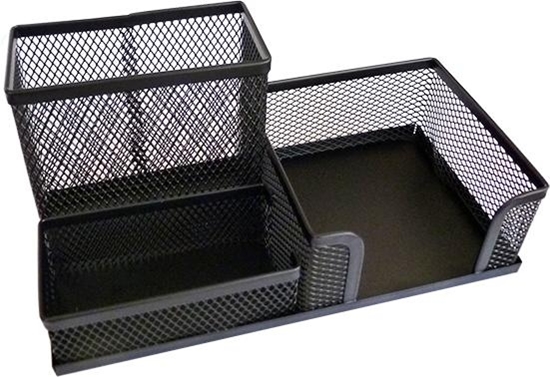 Picture of Pencil holder FORPUS, 3 compartments, black