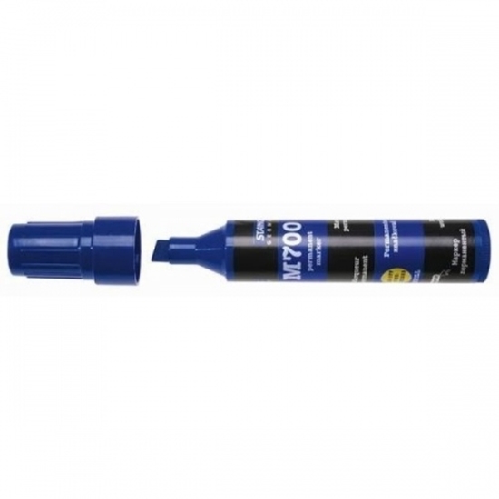 Изображение Permanent marker STANGER M700, 1-7 mm, Chisel tip, Blue 1 pcs.